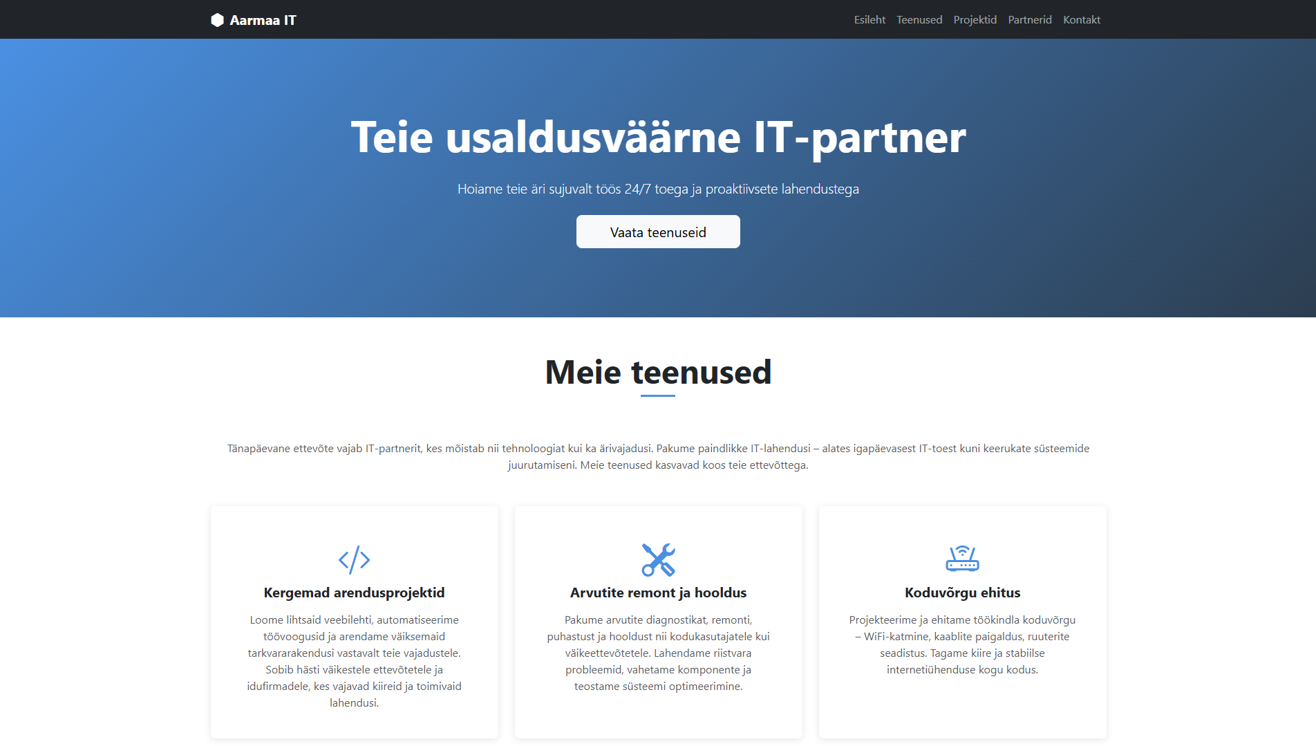 Aarmaa IT veebileht